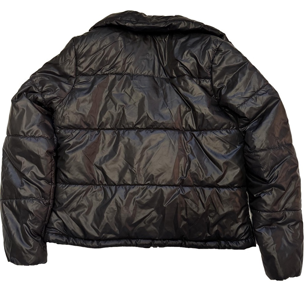 Marilyn & Me Black Puffer Jacket Size S Cropped adjustable cords at waist NEW - Picture 15 of 16